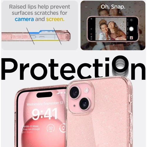 Чехол для iPhone Spigen Liquid Crystal Glitter Rose Quartz (ACS06649) for iPhone 15 Plus: Тип аксессуара чехол