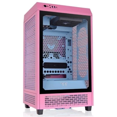 Корпус Thermaltake The Tower 200 Bubble Pink (CA-1X9-00SAWN-00): Матеріал передній панелі закалённое стекло и сталь