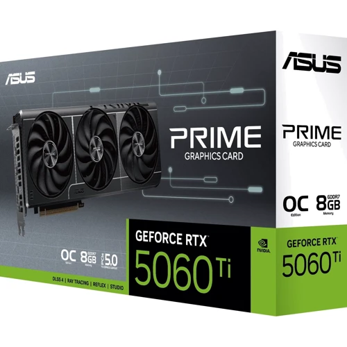 Видеокарта ASUS PRIME GeForce RTX 5060 Ti 8 ГБ GDDR7 (PRIME-RTX5060TI-O8G) UA