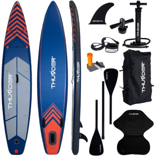 Надувна дошка SUP THUNDER Steel 365 см з веслом Red (SUP-STEEL-RED) фото 1