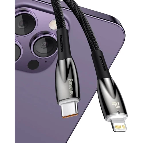 Кабель Baseus Cable USB-C для Lightning Glimmer Series 20W 1m Black (CADH000001) фото 3