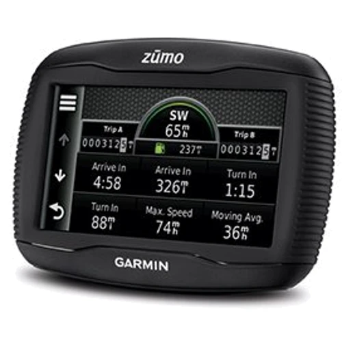 Garmin Zumo 350LM: Дисплей 4.3" TFT (480х272 точек), 65 тыс. цветов, сенсорный