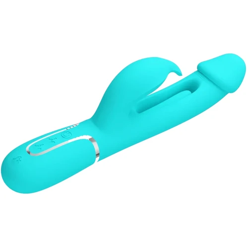 Вибратор 3в1 LYBAILE Pretty Love Twinkled Tenderness Kampas Turquoise (BW-500025-1)