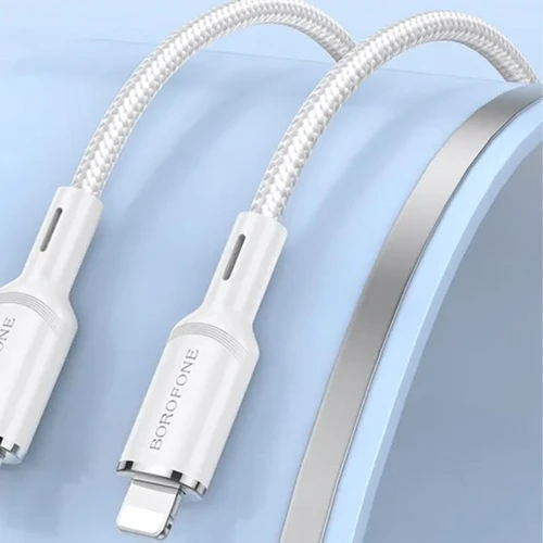 Кабель Borofone USB Cable to Lightning Cyber 1m White (BX90): Тип USB-C - Lightning
