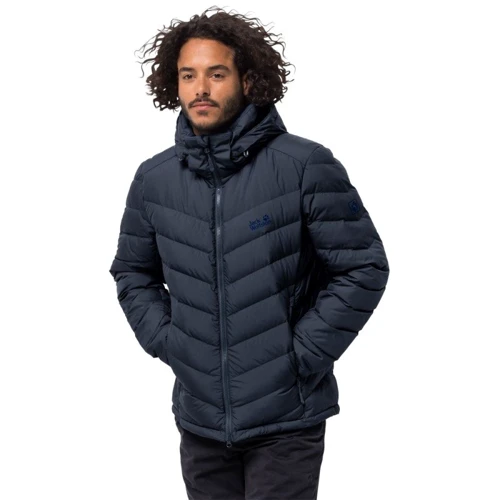 Пуховик Jack Wolfskin Fairmont Men 1203591-1010 46 синій зимовий з капюшоном: Вид Пуховики