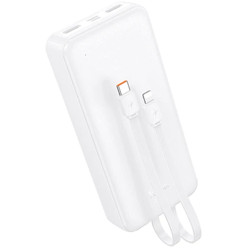 Внешний аккумулятор Hoco Power Bank 20000mAh J118A with Cable White