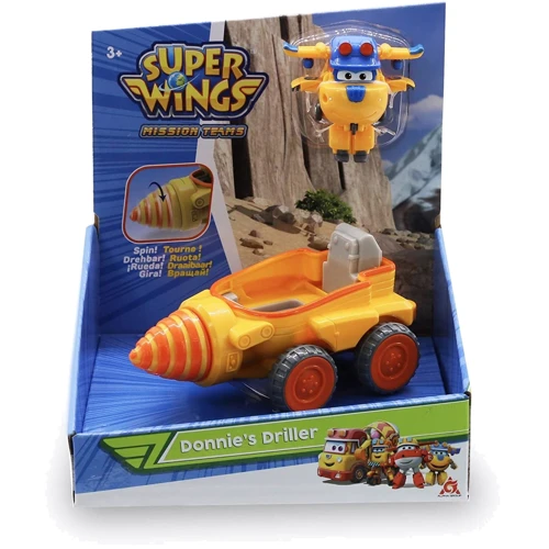 Ігровий набір Super Wings Donnie's Driller, бурильний автомобіль Донні (EU730843)