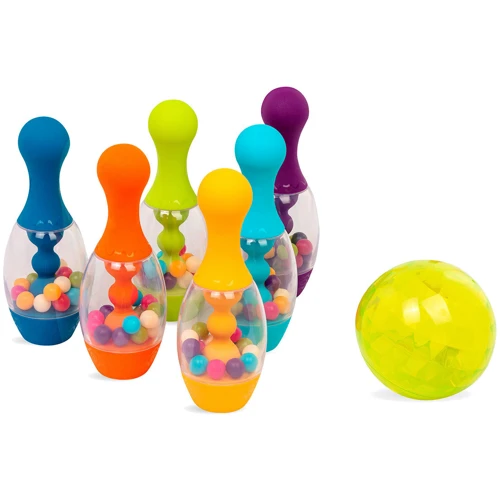 Игровой набор Battat - Сверкающий боулинг (красный) (красный, 6 кеглей, шар, подставка) (BX1955) фото 8
