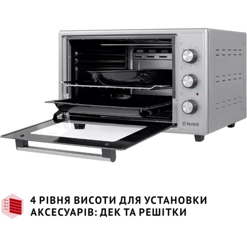 Електрична духовка настільна PERFELLI CLASSIC 37 GREY фото 7