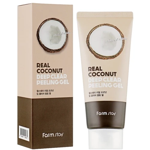 FarmStay Real Coconut Deep Clear Peeling Gel Пилинг-скатка с кокосовым маслом 100 ml