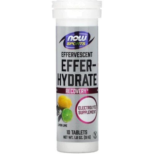 Now Foods Effer-Hydrate Sports 10 tabs / 10 servings / lemon and lime flavored