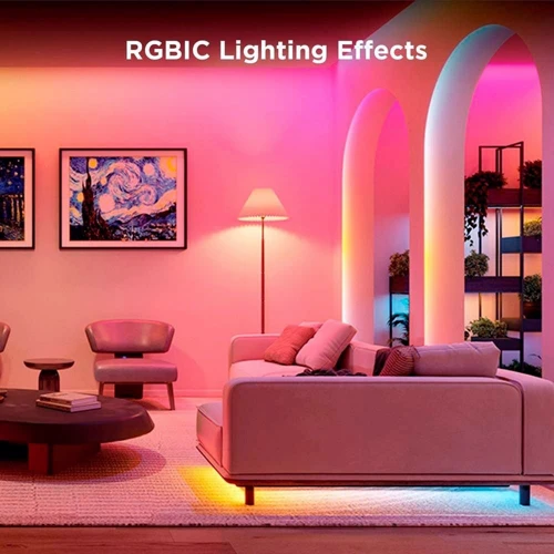 Стрічка світлодіодна розумна Govee H612 Strip Light S With Protective Coating, 5м, RGBICW, WI-FI/Bluetooth, білий (H612ACD1)