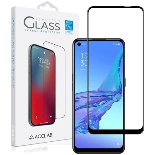 Аксессуар для смартфона ACCLAB Tempered Glass Full Glue Black for Oppo A18