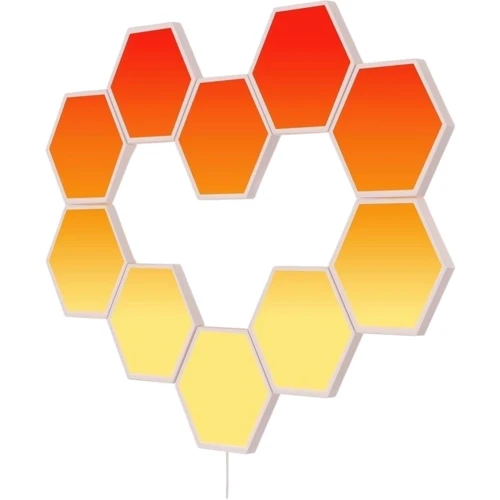 Набір настінних світильників Govee H6061 Glide Hexa Light Panels, 10шт, RGBIC, WI-FI/Bluetooth, білий (B6061301): undefined undefined