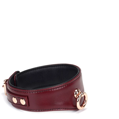 Ошейник с поводком Liebe Seele Wine Red Curved Collar