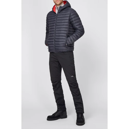 Куртка CMP Man Jacket Fix Hood Antracite-Grenadine 30K2747-28UH 52 темно-серая демисезонная с капюшоном: Фасон Стеганый