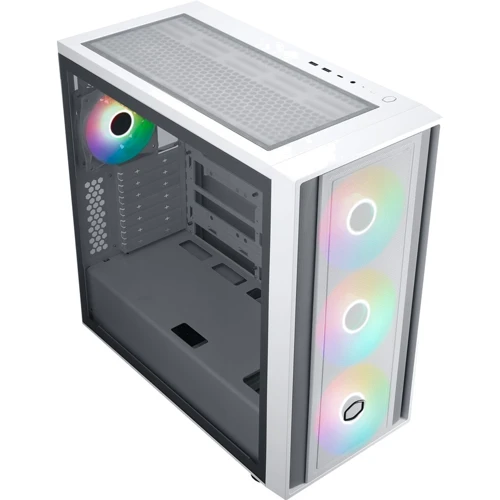 Корпус Cooler Master MasterBox 600 White (MB600-WGNN-S00): Матеріал передній панелі сталь
