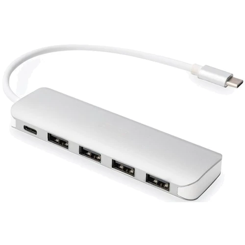 Адаптер Digitus Adapter USB-C to 4xUSB+USB-C Silver (DA-70242-1) фото 4