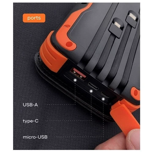 Внешний аккумулятор Mibrand Power Bank 20000mAh Extrem Solar Folding 2 Lights (MI20K)