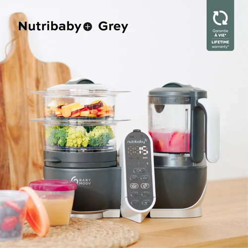 Детская пароварка-блендер Babymoov Nutribaby+ Grey (A001124)