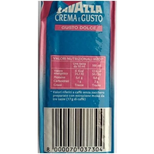 Кофе Lavazza Crema e Gusto Dolce, 250 гр (F000022): Вид напитка кофе молотый