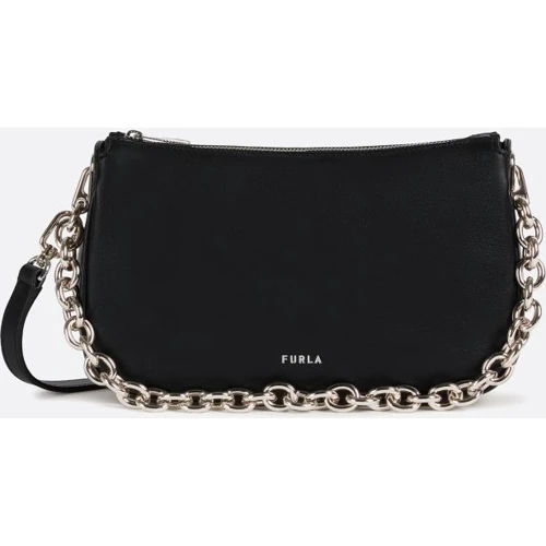 Женская сумка через плечо Furla Moon S Shoulder Bag черная (WB00356AX0733O6000)