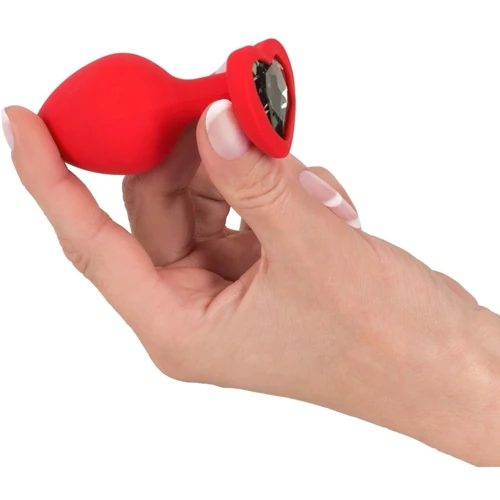 Анальная пробка с кристаллом Orion Silicone Plug Medium