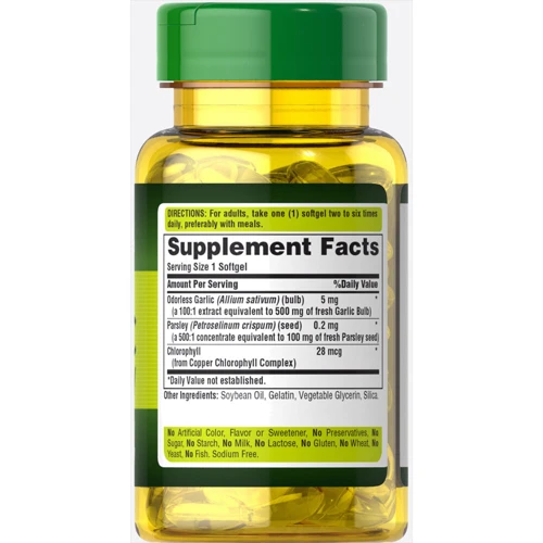 Puritan's Pride Odorless Garlic 500 mg 100 caps: Форма випуску капсули