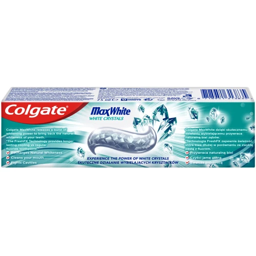 Colgate Max White Crystals Зубная паста 75 ml: Объем, мл 75