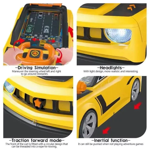 Автотренажер кермо, каталка, музика та світло (6606E)