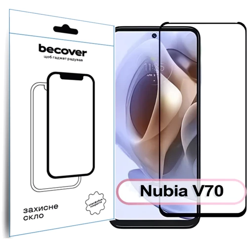 BeCover Tempered Glass Black for Nubia V70 (713454): undefined undefined