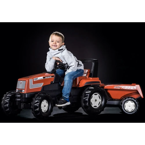 Трактор с прицепом Rolly Toys rollyFarmtrac Fiat Centenario коричнево-чёрный (601318) фото 4