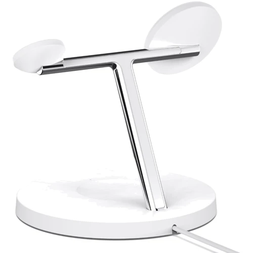 Зарядное устройство Belkin Wireless Charger Base Station MagSafe White (WIZ009VFWH) for iPhone 16 I 15 I 14 I 13 I 12 series and Apple Watch фото 7