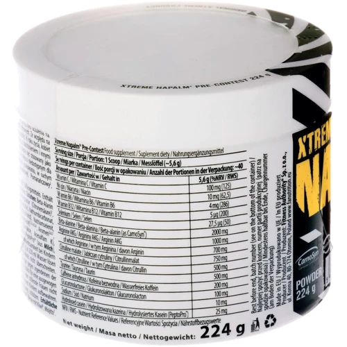 Fitness Authority Xtreme Napalm Pre-Contest, 224 g /39 servings/ Pear Kiwi: Форма выпуска Порошок