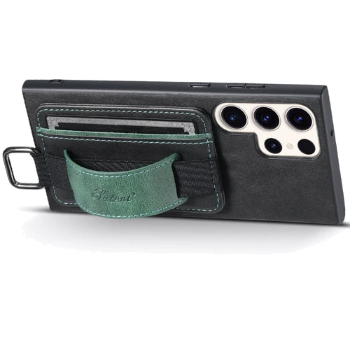 Аксессуар для смартфона Epik Leather Case Wallet and Straps Black for Samsung S918 Galaxy S23 Ultra: Материал искусственная кожа и TPU (термополиуретан)