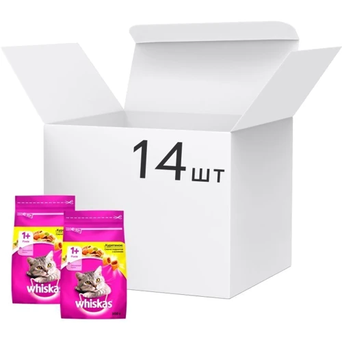 Сухой корм Whiskas для котов с курицей 14х300 г (5998749105986): Вес упаковки 4200 кг
