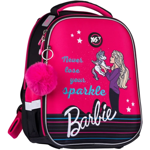 Рюкзак YES H-100 Barbie, черный/малиновый (558785)