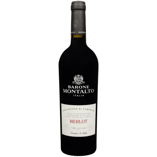Вино Barone Montalto Collezione di Famiglia Merlo Terre Siciliane IGP красное сухое 0.75 л (FSH_8030423001072)
