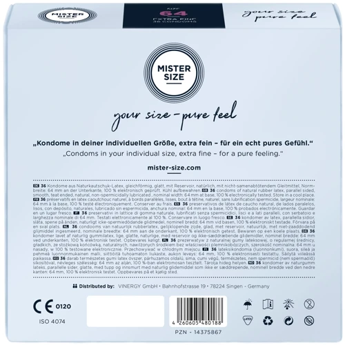 Презервативы Mister Size 64 (36 pcs)