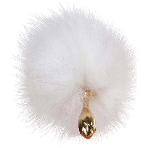 Анальная пробка LOCKINK Sevanda White Fox-Tail Anal Rose-shape Plug