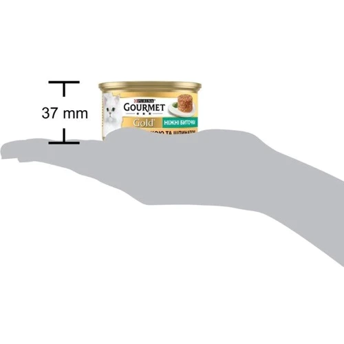 Вологий корм GOURMET Gold "Ніжні биточки" для дорослих кішок з індичкою та шпинатом 12х85 г (7613035442245): Порода всі породи