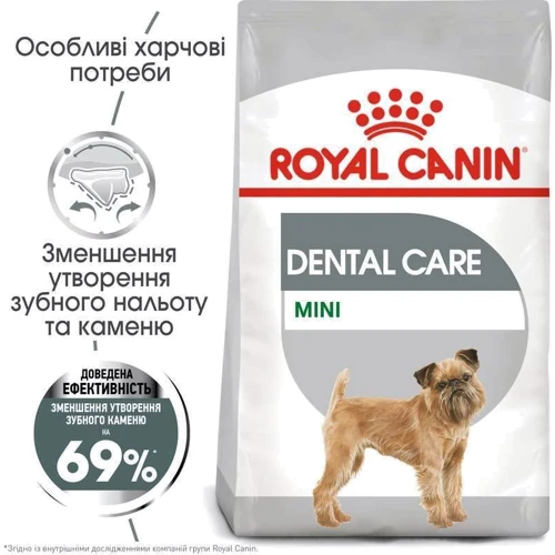 Сухий корм Royal Canin Mini Dental Care Adult для собак малих порід з підвищеною чутливістю зубів 1кг (12210109): Вік Взрослые