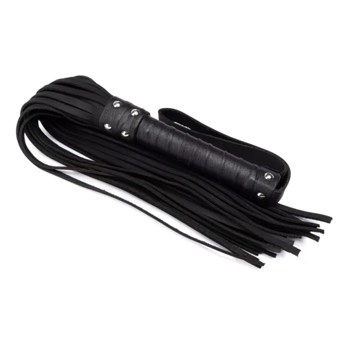Флоггер из натуральной кожи Flirty Hard Leather - Black, BG-00002