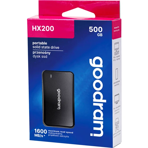 GOODRAM HX200 500 GB Black (SSDPR-HX200-500) UA: Объем 500 ГБ