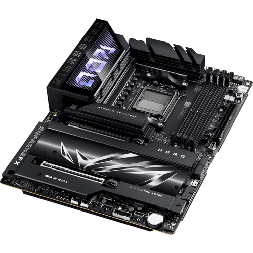 ASUS ROG CROSSHAIR X870E HERO: Додатково Радиатор на VRM, Адаптер Wi-Fi, Поддержка RAID, Поддержка UEFI