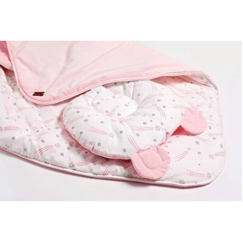 Набор конверт - плед и подушка Twins Bear Pink 100х100 - 35х35 см (9064-TB-08)