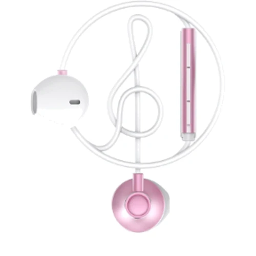 Наушники WK Wired Earphone Pink (WE300)