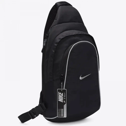 Сумка через плечо Nike Sportwear Essential Sling Bag Pull 8L черная Уни 44.5x22x10 см (FB2851-010): Цвет черный