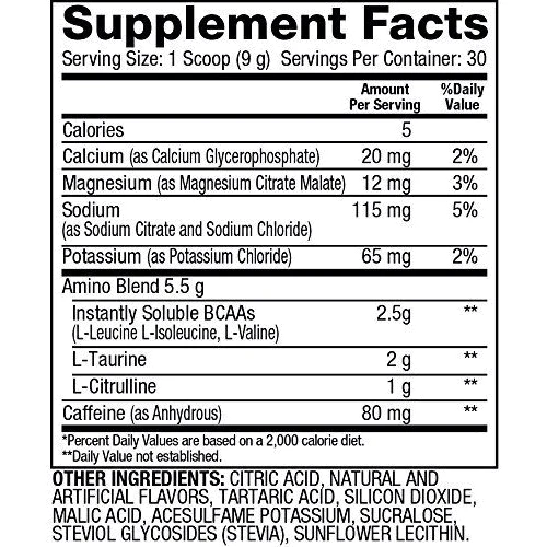 Аминокислота для спорта Dymatize Amino Pro with Energy 270 g /30 servings/ Strawberry Kiwi: Вкус Киви, Клубника