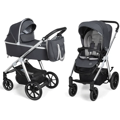 Универсальная коляска 2 в 1 Baby Design BUENO 217 GRAPHITE (без вышивки) фото 15